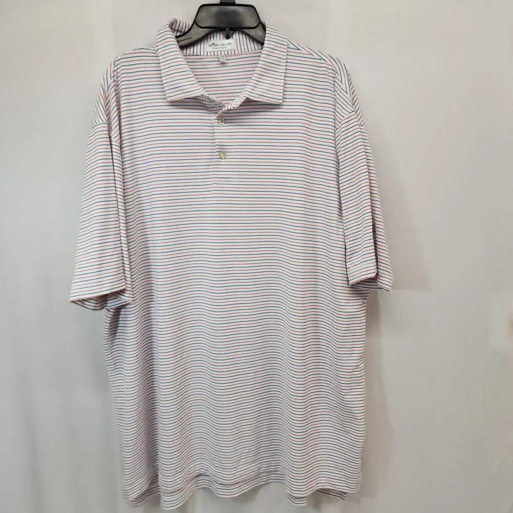 Peter Millar Summer Comfort Size XXL Fairmont Performance Jersey Golf Polo Strip